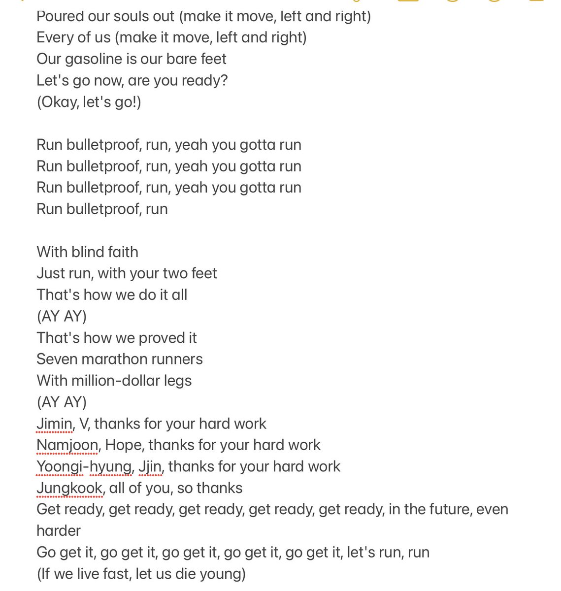 BTS Lyrics. Bts run текст