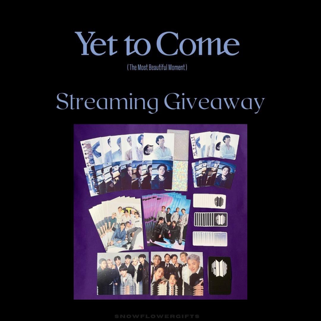 snowflowergifts's tweet photo. 「 Yet to Come Streaming GA 2」

— 7 winners | worldwide

› rt to enter◦
› ends in 12hrs ⊹

🎁 proof merch kits 

— see reply for full rules ⇣ https://t.co/jWFjhbVMyK