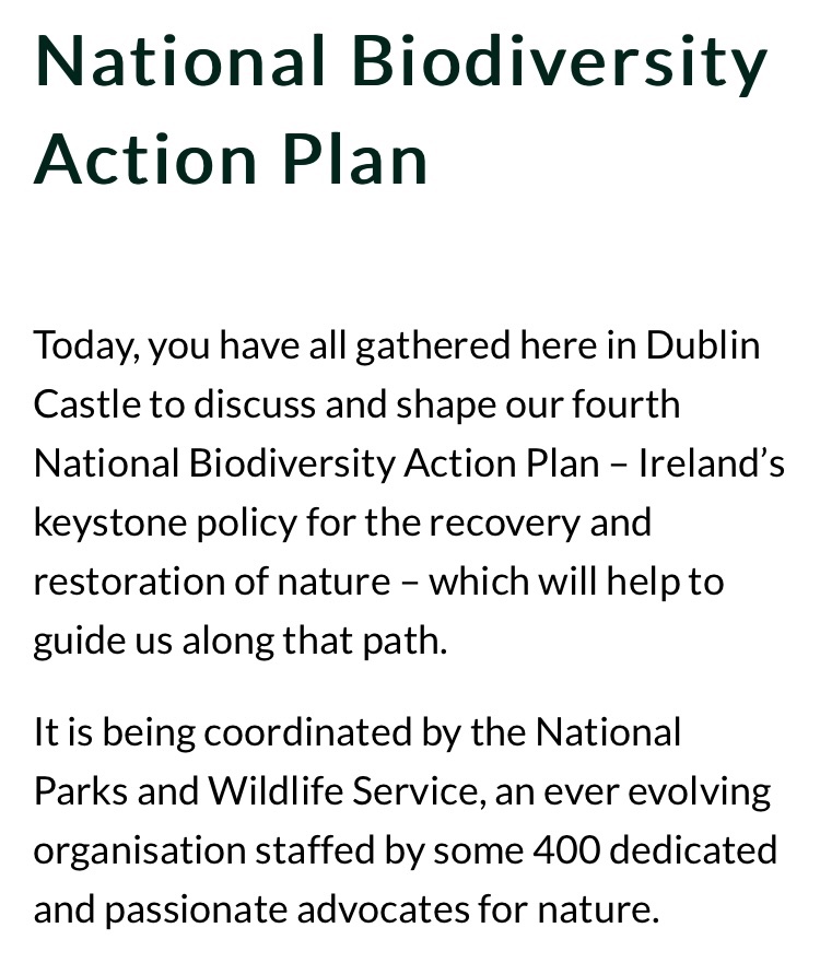 fingal_one's tweet photo. @hopkins_joan @biobalbriggan @WhitmoreJen 🛑Fingal Draft Biodiversity Action Plan.
European legislation and National Plan (with legislation) will determine direction &amp; funding 
The 30% @Fingalcoco plan will not get funded. #BiodiversityCrisis https://t.co/y72h9VL6Tn