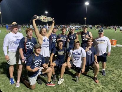 PRCAFootball's tweet photo. ⁦@PRCAFootball⁩ wins the Victory Fundraising Southern Arizona BIG MAN CHAMPIONSHIP BELT led by rising senior Grayson Hesse. ⁦@JavierJMorales⁩ https://t.co/TshBK15KMB