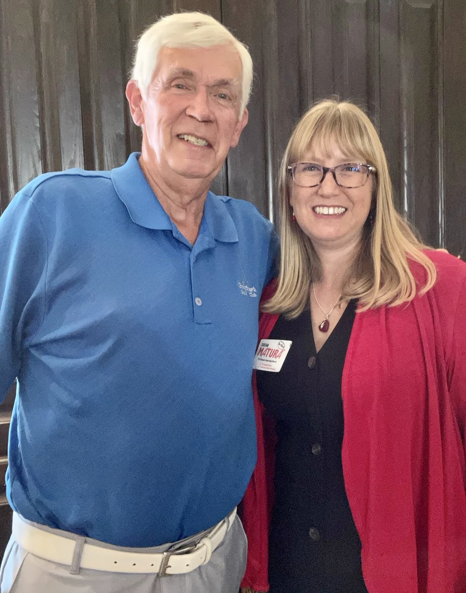 SusanMatura's tweet photo. Thank you to all  who attended my ReElect @SusanMatura event this week!  I was so happy to see this guy, and I'm proud to have his support for my re-election campaign.  Thanks Don Hiemstra! (My kids had a blast visiting with their former principal) #grayhawkelementary https://t.co/ejqsEohyTi
