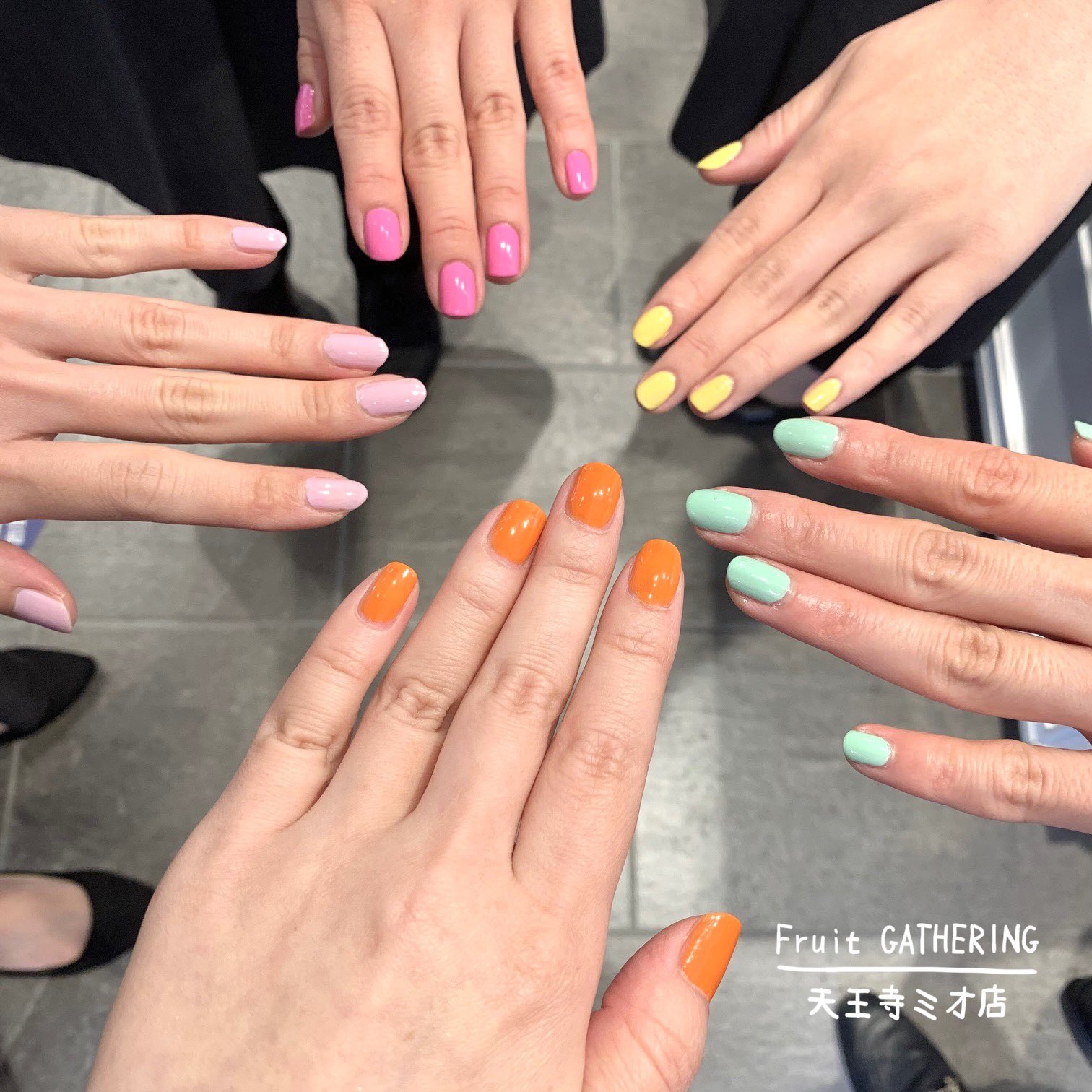 Twitter এ Fruit Gathering 公式 フルーツギャザリング Staff Shot 天王寺mio店 スタッフ 天王寺店のスタッフもみんなで塗ってみました 是非お客さまだけのお気に入りの1色を見つけてください Nailsinc ネイルズインク Plant Power 各色 2 530 Alter