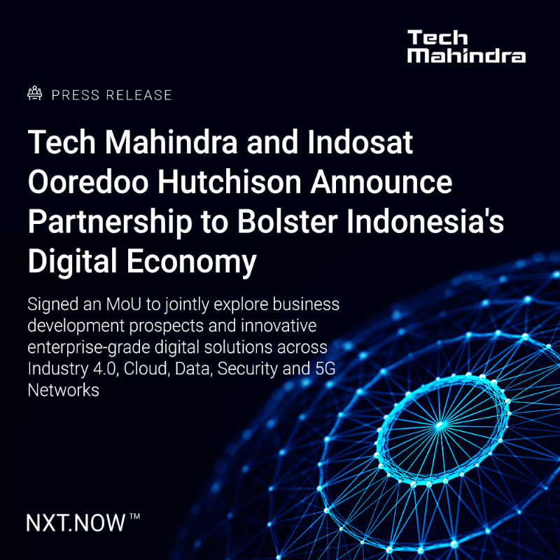 tech_mahindra's tweet photo. We're delighted to announce our partnership with @Indosat Ooredoo Hutchison to bolster Indonesia's Digital Economy.
Know More - https://t.co/5WL00SDYOb
#TechMInAPJI #NxtNow #DigitalEconomy