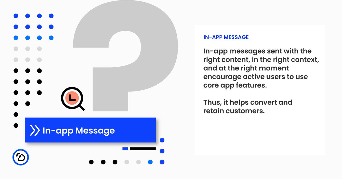 dataroid's tweet photo. In-app messages sent with the right content, in the right context, and at the right moment encourage active users to use core app features. Thus, it helps convert and retain customers.
#inapp #inappmessages #dataroid #data #content #keyanalytics #metrics #bigdataanalytics https://t.co/I8Zft2cTDN