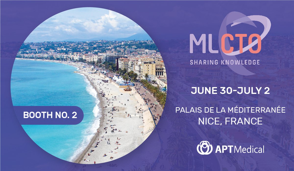 We are delighted to attend the upcoming Multi Level CTO (#MLCTO) from June 30 to July 2 in beautiful Nice, France. Be sure to stop by our booth No.2 to learn more about our product offerings, sincerely we hope to meet you there and get inspiration from each other. #CardioTwitter