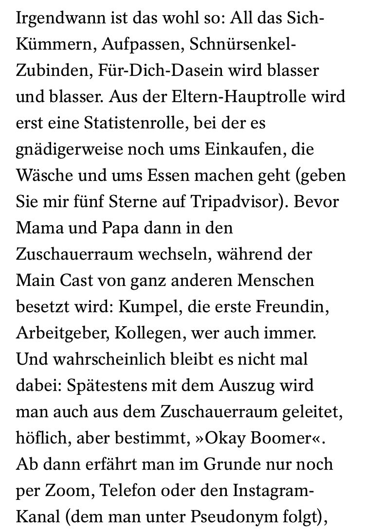 Kinder werden groß. Und Eltern? Werden alt. Und irgendwann gehen Hotel Papa die Gäste aus. bit.ly/3zKYFpx