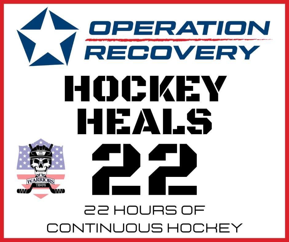 officialopreco's tweet photo. As part of our #veteran initiatives we are proud to support Tampa Warriors Hockey. Hockey Heals 22 is 22 hrs of continuous games to raise awareness for daily avg. of veteran suicides since 2009 #22ADay
OpReco team will be on the ice at 06:00 on 6/11
#OpReco #CommunitySupport https://t.co/LkJyd5CbRm