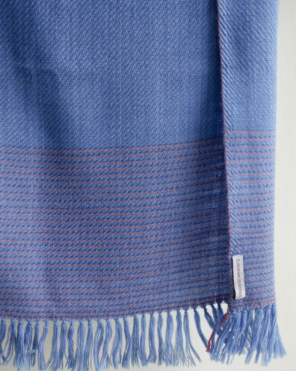 himalayanweaver's tweet photo. Handwoven woolen stole dyed with indigo and sappanwood. Available from 
https://t.co/rfl4k9rQHP https://t.co/iHC0eTifcE