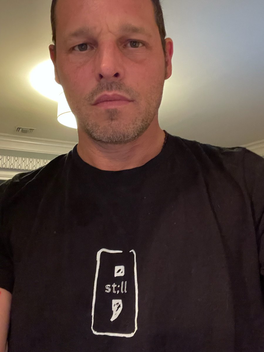 Thanks to Justin Chambers (Grey's Anatomy, The Offer) for the support on this project. If you pick up a shirt from @stillapparel, send us a pic so we can share it. 100% of proceeds go to suicide prevention &amp; awareness groups across the US. #MentalHealthMatters #SuicidePrevention