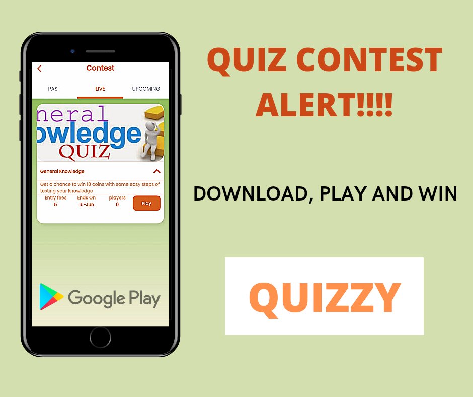 QuizzyPlay's tweet photo. QUIZ CONTEST IS LIVE NOW!
Take part and win coins 🪙
Only few days left HURRY UP!!! ⏲️
Quiz is ending on 15th June, Don't miss the chance⏳
Download the app and register now 📝
https://t.co/jYZW65mZtx
#contestquiz #playandlearn #playwithfriends #playwithfamily #playandwincoins https://t.co/SAbdt25s6l