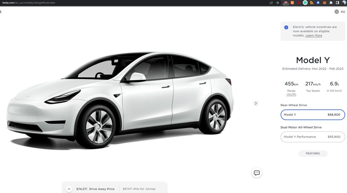 techAU's tweet photo. Ok can confirm the Model Y is now November 22 at the earliest in Australia. First batch sold out. #DemandProblems #2MuchDemand @elonmusk https://t.co/iIGRFSM0Ey