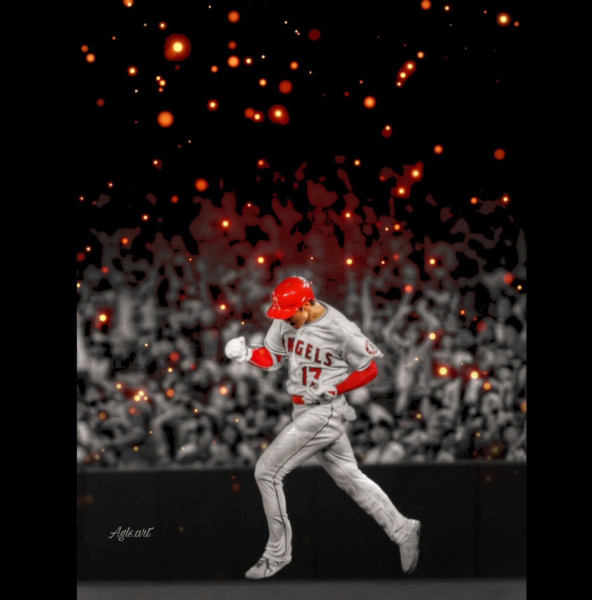 ' Ohtani's World '
#HalosWin #LTBU #ShoheiOhtani #Ohtani #ÅngelsBaseball #Angelsbaseball #Halos #HaloNation #TeamInRed #LAangels #CaliforniaAngels #AnaheimAngels #LosAngelsAngels #Mlb #Baseball #AglsArt #Art