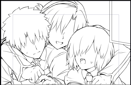 1コマに時間かけすぎなんだぁ、もぉ～。 