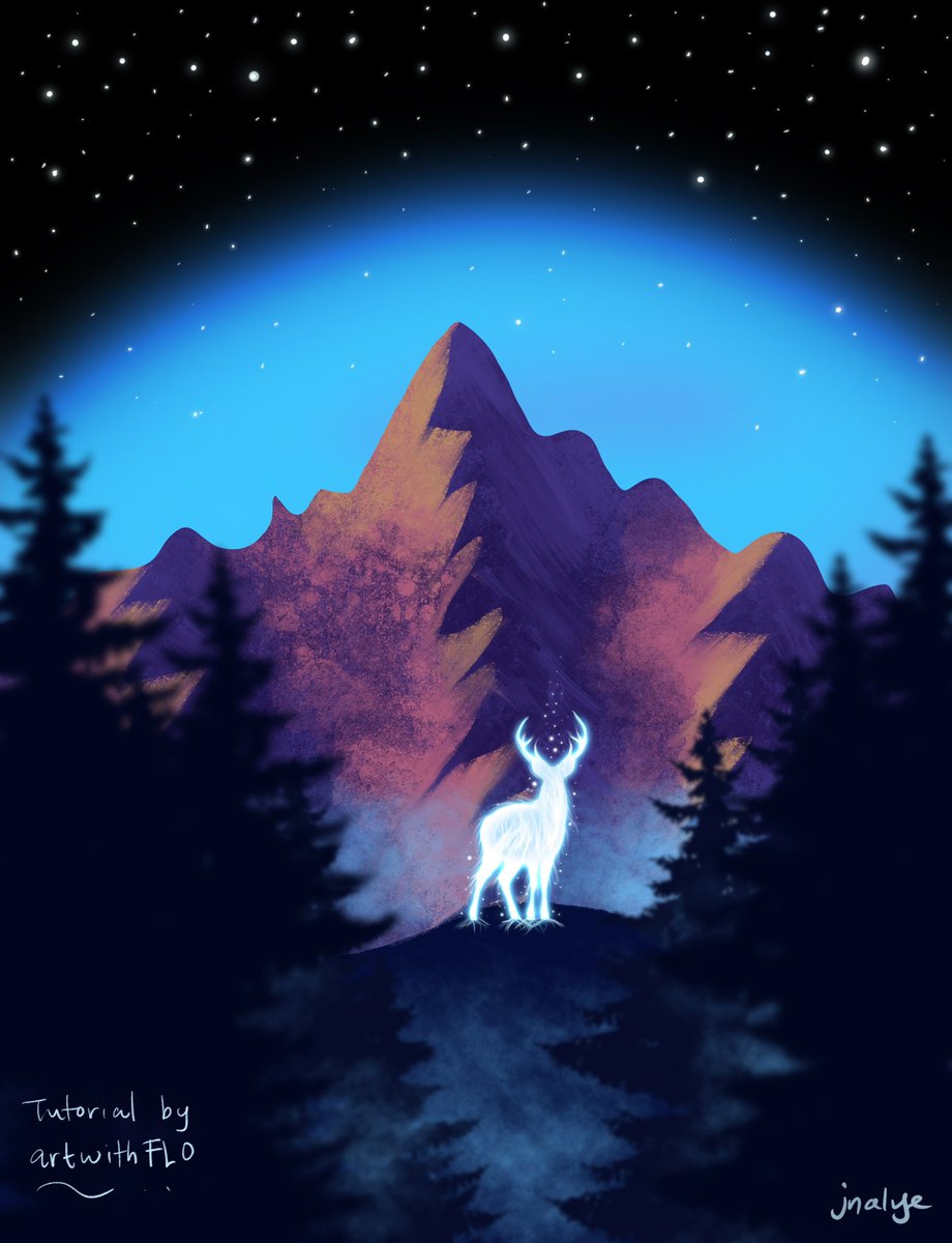 JnaLye's tweet photo. Magical landscape with Flo/
.
.
Did this ethereal piece by following @Floortjesart ‘a procreate workshop at @theworkshopweek. Check my IG r33ls for some timelapse progress and music vibes.
#workshopweek2022 #workshopweek2022_flo https://t.co/curwhd8ely