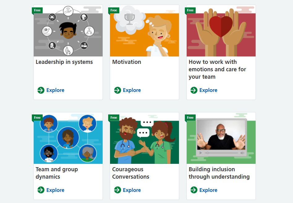 teamCNO_'s tweet photo. Our free, short guides can help you harness new skills and ways to improve your experience of work — including through leadership, motivation, inclusion and peer support.

Explore expert-developed courses for #teamCNO and #OurNHSPeople. 

👉 https://t.co/YPKguxL8dt https://t.co/WEXI1FFEIC
