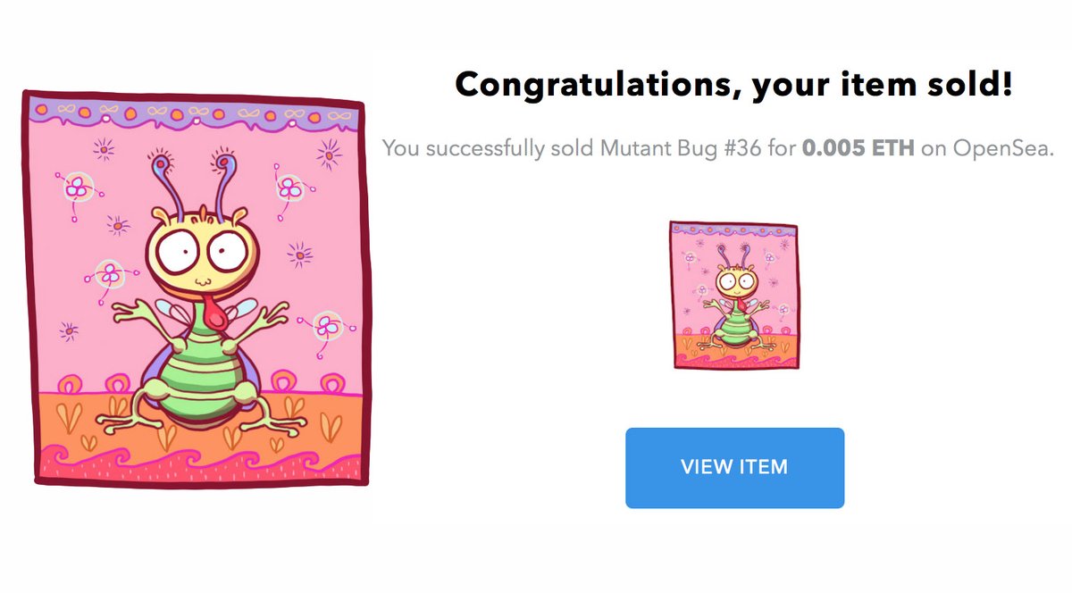 handsdall's tweet photo. OMG!!😭 😭 😭😍
Mutant Bug #36 SOOOLD!!! 🎉🥰🎊
Thank you so much to @GANartNFT for supporting me! 
I am sure my Little Bug will be welcomed in your garden! 🐛🪲🐝

💖 Follow and support ! 👇💖
@GANartNFT

#OpenSeaNFT #NFTCommunity #NFTs #nftcollectors #naturelover https://t.co/gXlUdRnscH