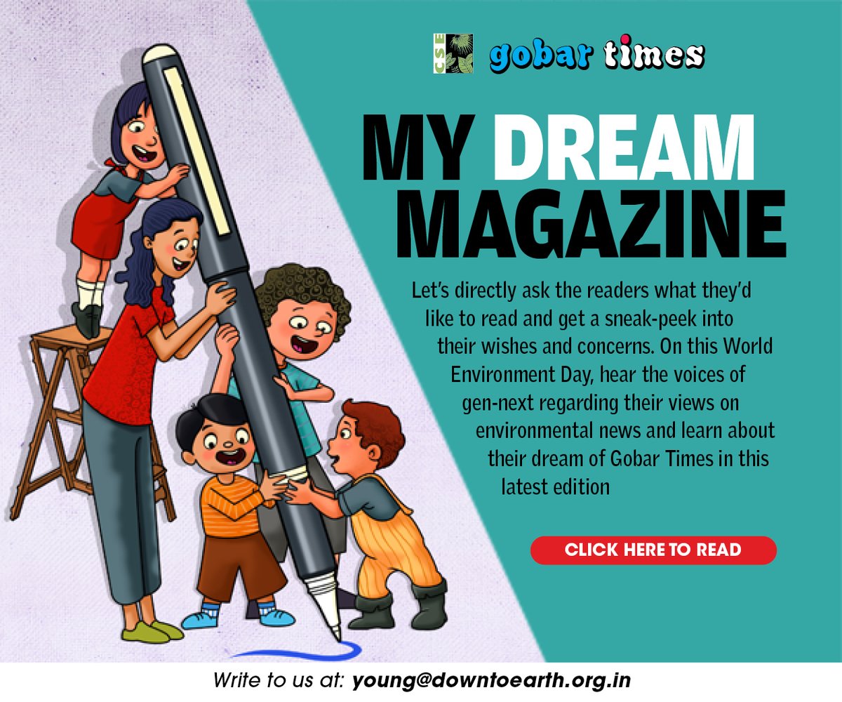 CSEINDIA's tweet photo. Attention young environmentalists! Hear the voices of the gen-next regarding their views on #environmental news and learn about their dreams of #GobarTimes. Check out the latest edition of Gobar Times! ⬇️
https://t.co/gIm6TDboXf https://t.co/bIWLrnDsin