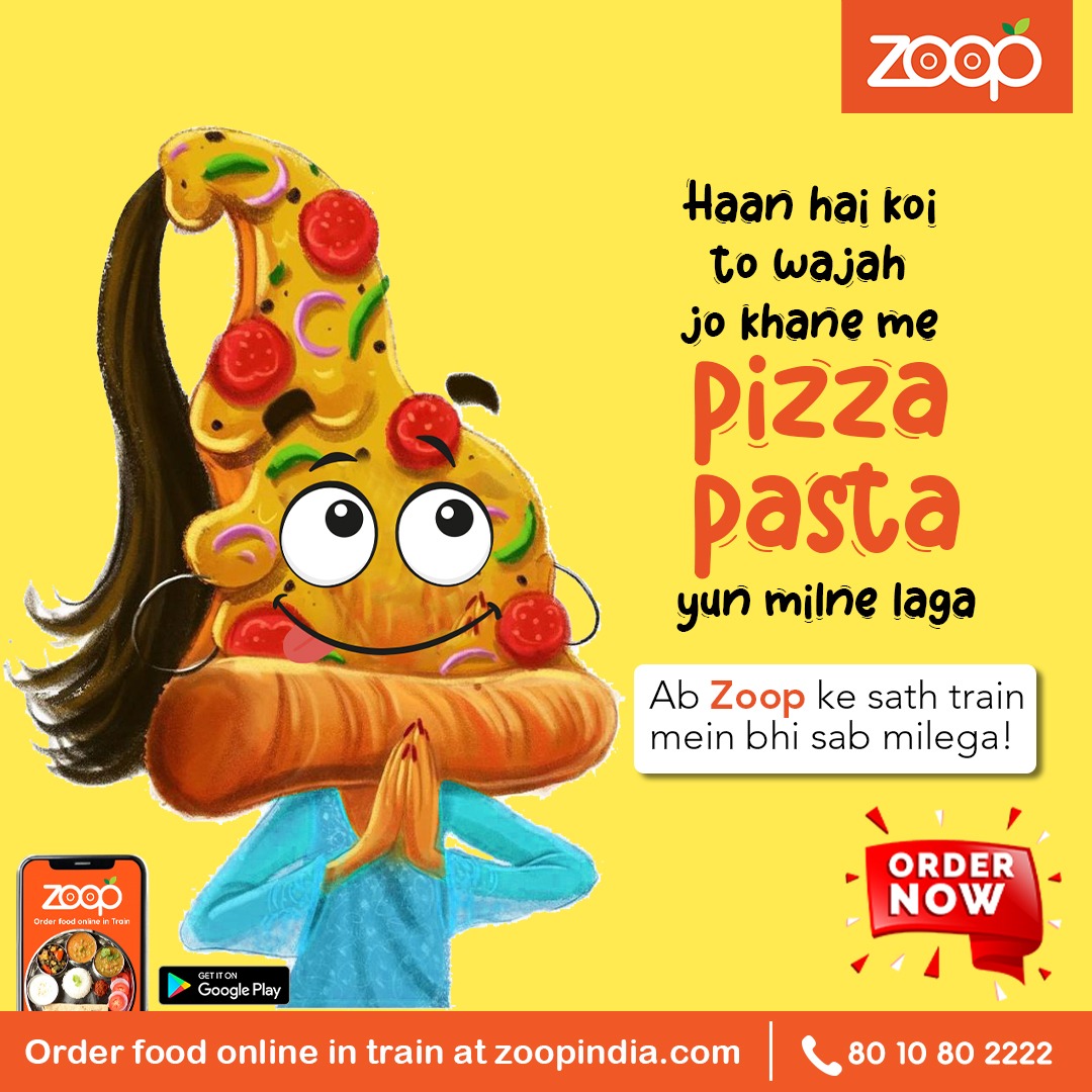 Zoop_Food's tweet photo. From Pizza & Pasta to Ghar Wale Dal Chawal
All your travel cravings have one simple solution - #Zoop!
Try kar ke toh dekho!
Order - https://t.co/r0X6tuAopR | Call 80-10-80-2222
#JustZoopIt #eCatering #ZoopDelivery #FoodOnTrain #TrainFoodDelivery #FoodDeliveryPartner #ZoopDelivers https://t.co/WuYgMuirh3