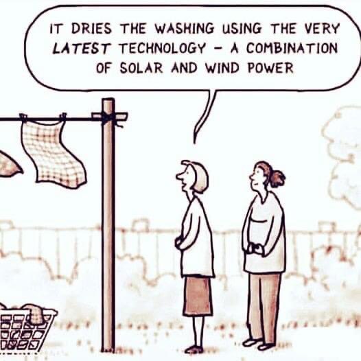 I think it’s mandatory to have a charge point for a EV on any new houses should washing lines be mandatory to ?
