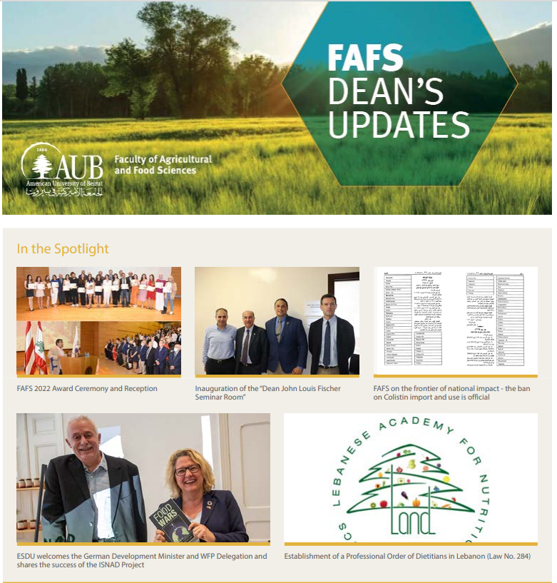 Ammar Olabi (@ammarolabi7) on Twitter photo FAFS Dean's Updates Issue #44 is out!
Interesting News & Updates from FAFS.
Check it to learn about FAFS latest news, research, & much more.
aub.edu.lb/fafs/pages/dea…
#research #outreach
<a href="/AUB_FAFS/">AUB_FAFS</a> <a href="/AUB_Lebanon/">American University of Beirut</a> <a href="/aub_leaf/">LEAF_AUB</a> @AubEsdu <a href="/AUB_FSP/">AUB_FoodSecurity</a> <a href="/AUBNutritionSoc/">AUB NutritionSociety</a> <a href="/FAFS_WAAAUB/">FAFS Alumni Chapter</a> <a href="/Ag_Hive/">AgHive</a> FAFS Dean's Updates Issue #44 is out!
Interesting News & Updates from FAFS.
Check it to learn about FAFS latest news, research, & much more.
aub.edu.lb/fafs/pages/dea…
#research #outreach
<a href="/AUB_FAFS/">AUB_FAFS</a> <a href="/AUB_Lebanon/">American University of Beirut</a> <a href="/aub_leaf/">LEAF_AUB</a> @AubEsdu <a href="/AUB_FSP/">AUB_FoodSecurity</a> <a href="/AUBNutritionSoc/">AUB NutritionSociety</a> <a href="/FAFS_WAAAUB/">FAFS Alumni Chapter</a> <a href="/Ag_Hive/">AgHive</a>