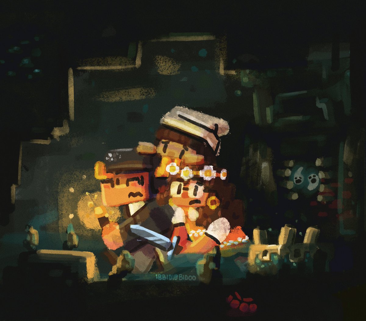 ibbidibbidoo's tweet image. ๐ป the deep dark with @nanabreb @de3niee ! #artistsofSEA #illustration #procreate #Warden