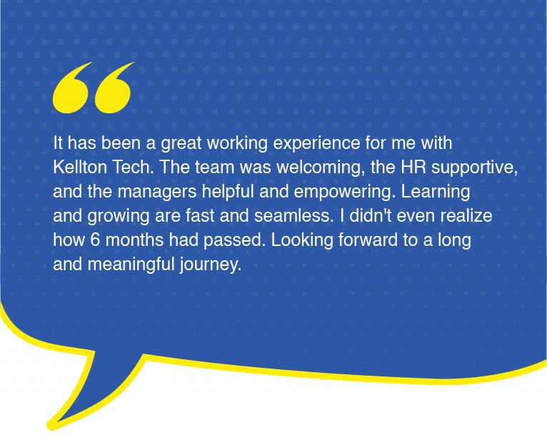 KelltonTech's tweet photo. Creating a #WorkEnvironment that builds knowledge and confidence in our #Teammates enabling #ContinuousLearning and delivering great #WorkingExperiences.
#KelltoniteSpeak #EmployeeTestimonial https://t.co/u802tNHBGD