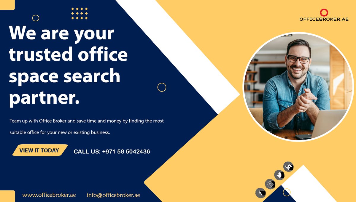 Get in touch with our office advisors today. Visit our website officebroker.ae or call us.
#officespaceabudhabi #officespaceforrent #modernoffices #furnishedoffices #servicedoffices #coworkingspace #virtualoffice #flexibledesks #privateofficespace #businesscenter #uae
