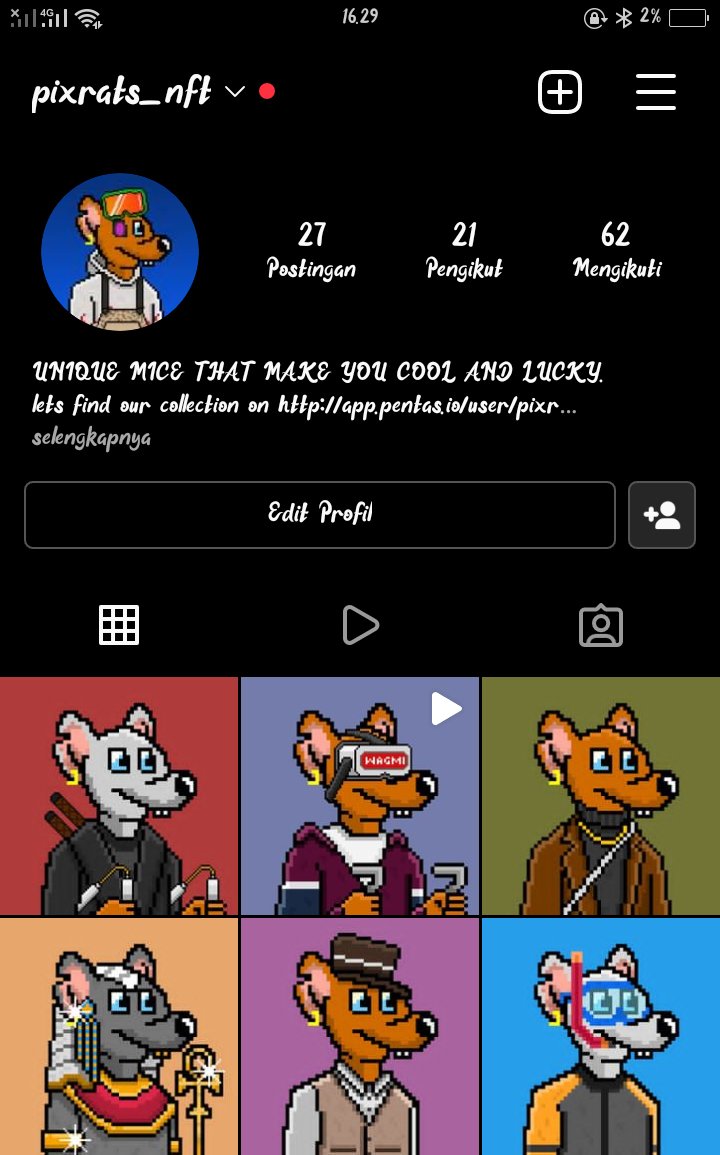 pixrats's tweet image. Hello Pixrats Gengs🤩🤘

can you help me follow my new instagram.let's follow each other on instagram guys🤩🤘✨.

thank you guys who have followed me😇🙏