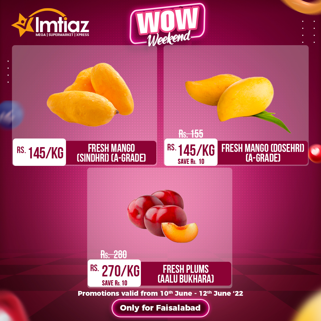 imtiazstores's tweet photo. This weekend, stock up your pantries with fresh fruits, vegetables, and many more grocery items at discounted rates! Visit Imtiaz Stores to grab the best in town.
#ImtiazStores #WeekendPromotions #WowWeekend https://t.co/ey8rHGwgMm
