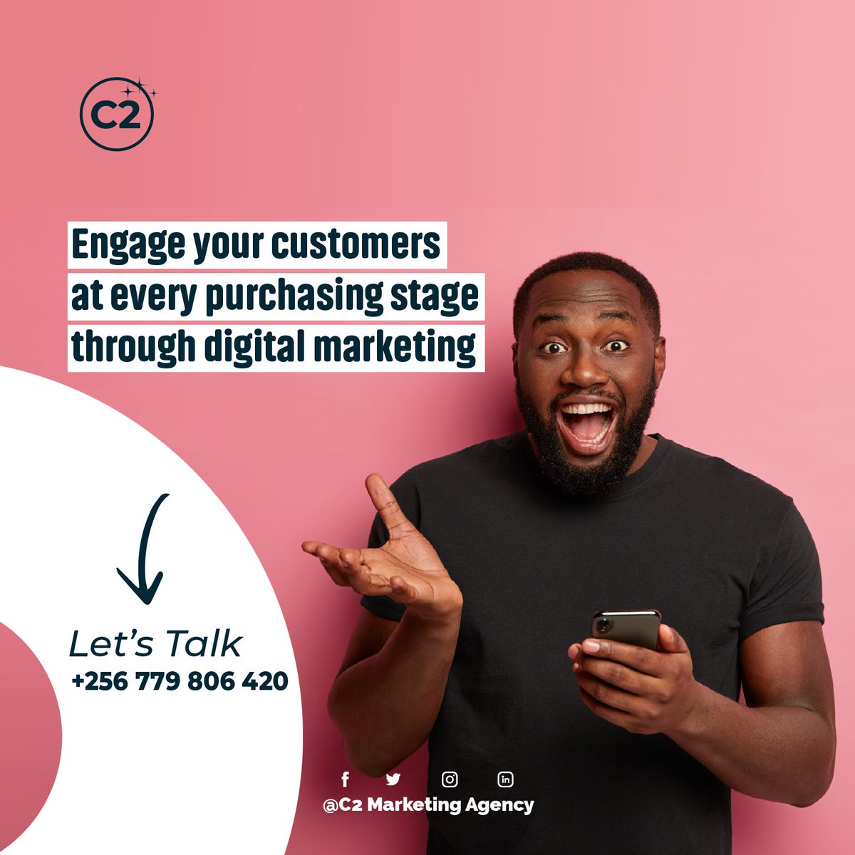 #digitalmarketingservices
#contentcreationservices 
#brandingservices 

Contact us on +256779806420
c2marketingagency@gmail.com