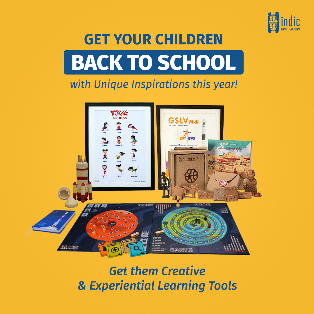 Indicinspires's tweet photo. BACK TO SCHOOL INSPIRATIONS!
Get your children back to school with unique experiential learning tools for the school year
Checkout our VYOM-ISRO Collection for Kids here https://t.co/lquW9BwMLT
#ExperientialLearning #GiftedKids #GenWise #ISROMerchandise #RocketBoys #RocketGirl https://t.co/nPnGhDoK0z