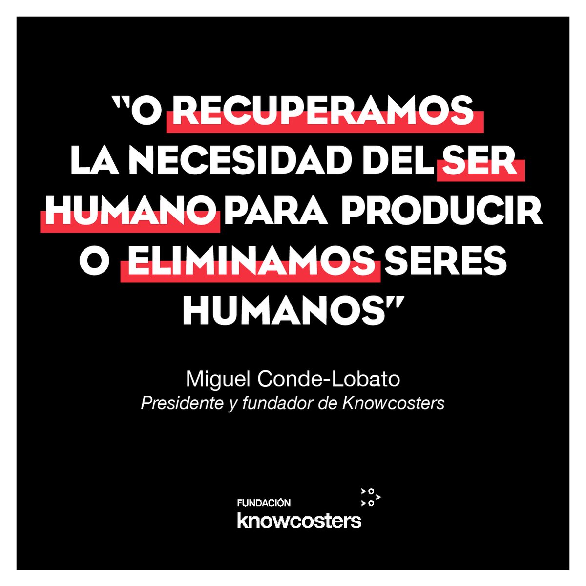 knowcosters's tweet photo. El ser humano empieza a ser prescindible y solo la #información puede revertir esta situación.
Así lo ha defendido esta mañana nuestro presidente y fundador @mcondelobato en la 9ª #JornadadeModaSostenible @SlowFashionNext 👇
Exige información. Decide el futuro que quieres ✔ https://t.co/wyGiPaIxPL