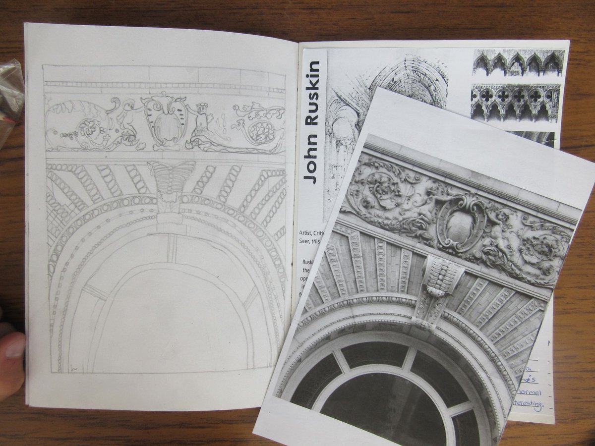 shavingtonart's tweet photo. Year 7 have been completing some absolutely beautiful drawings on our theme of architecture and inspired by the work of John Ruskin. Fab! https://t.co/puiJaN8YKi