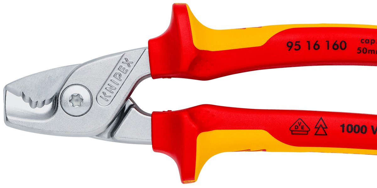 knipex_uk's tweet photo. The KNIPEX StepCut (95 16 160) - Thanks to its innovative design it cuts without crushing and with noticeably less effort.

Learn more: https://t.co/4dHmKrNGOC

#knipex #pliers #cuttingtools #cableshears #shears https://t.co/OgtIyH4Vfk