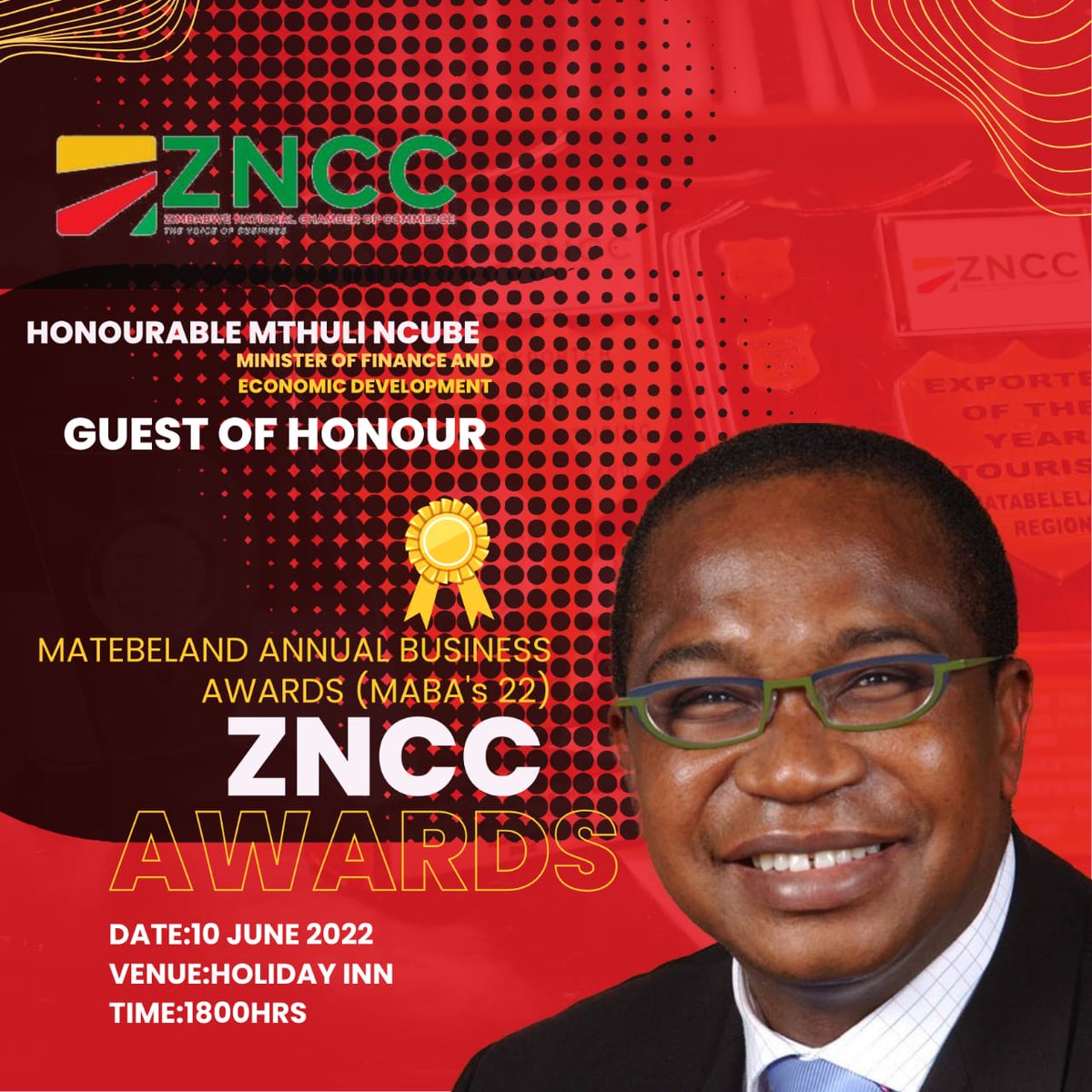 ZNCCNational's tweet image. #MatabelelandBusinessAwards
Happening tonight!! Only a few hours to go!!! All🛣lead to @HolidayInn Bulawayo for the Prestigious Awards Ceremony! Let us all convene &amp;amp; celebrate #excellence!
#MABAS
#thevoiceofbusiness
@BusinessTimesZW
@ZimTreasury @FingazLive