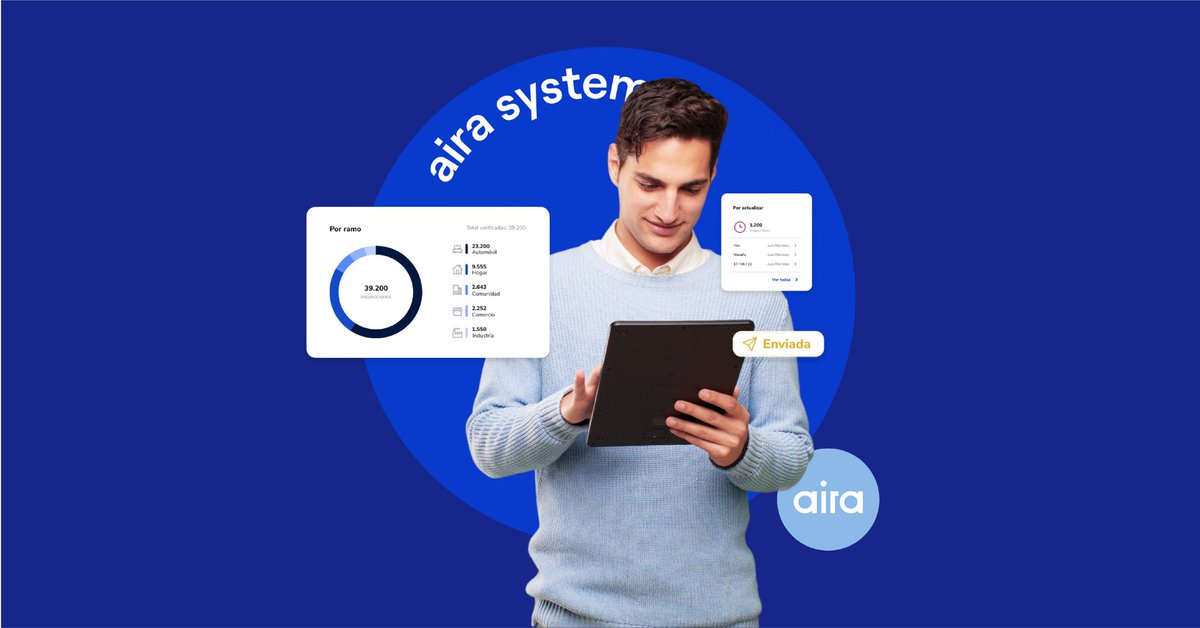 🔵 Funcional, simple y accesible. Así es aira.

🤝 Nacimos con la misión de mejorar la relación con el asegurado mediante la digitalización de procesos e inteligencia artificial. 

💻Con una interfaz intuitiva, personalizable y segura. Pide tu demo:aira-system.com

#aira