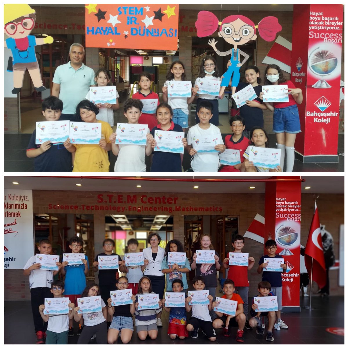 BahcesehirOrdu's tweet image. 4. Sınıf öğrencilerimiz STEM JR.  &quot;HAYAL DÜNYASI&quot;  teması kapsamında çalışmalarını başarıyla sergilediler. 
#stemgelecektir
 #stemjunior