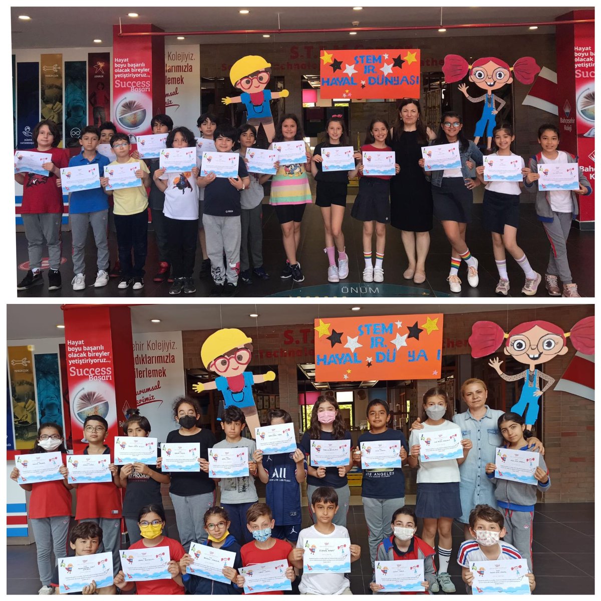 BahcesehirOrdu's tweet image. 4. Sınıf öğrencilerimiz STEM JR.  &quot;HAYAL DÜNYASI&quot;  teması kapsamında çalışmalarını başarıyla sergilediler. 
#stemgelecektir
 #stemjunior