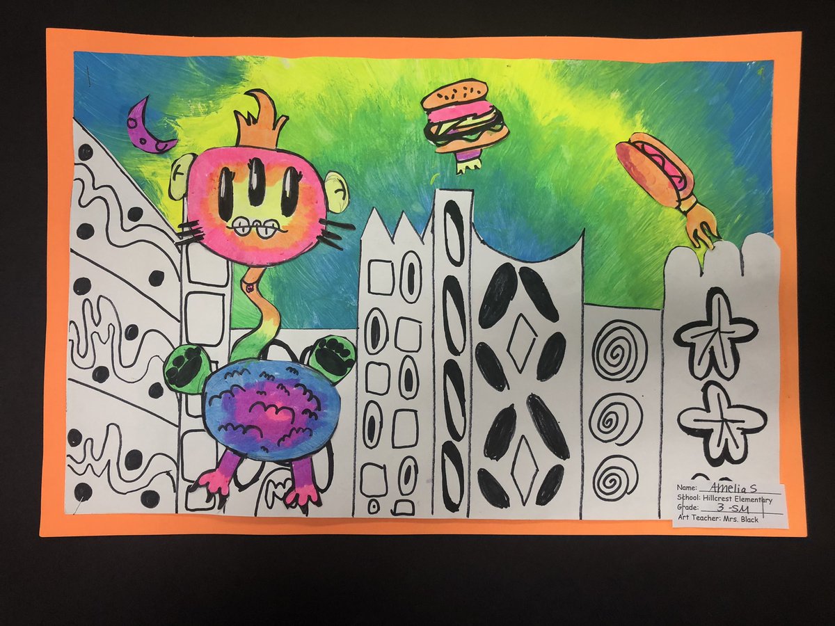 llynblack's tweet photo. 3rd Fluorescent Futuristic Cityscapes. @HillcrestPTA @Hillcrest_BCPS @RTwentey @sfisherBCPS https://t.co/Xr8hkP0ShD