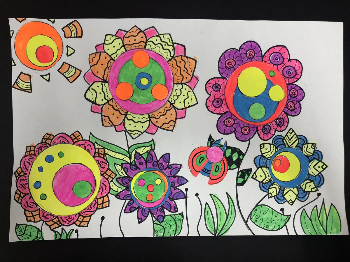 5th Neon Zentangled Spring Flowers. <a href="/HillcrestPTA/">Hillcrest ES PTA</a> <a href="/Hillcrest_BCPS/">Hillcrest Elementary</a> <a href="/RTwentey/">Ryan Twentey</a> <a href="/sfisherBCPS/">Sherri Fisher</a>