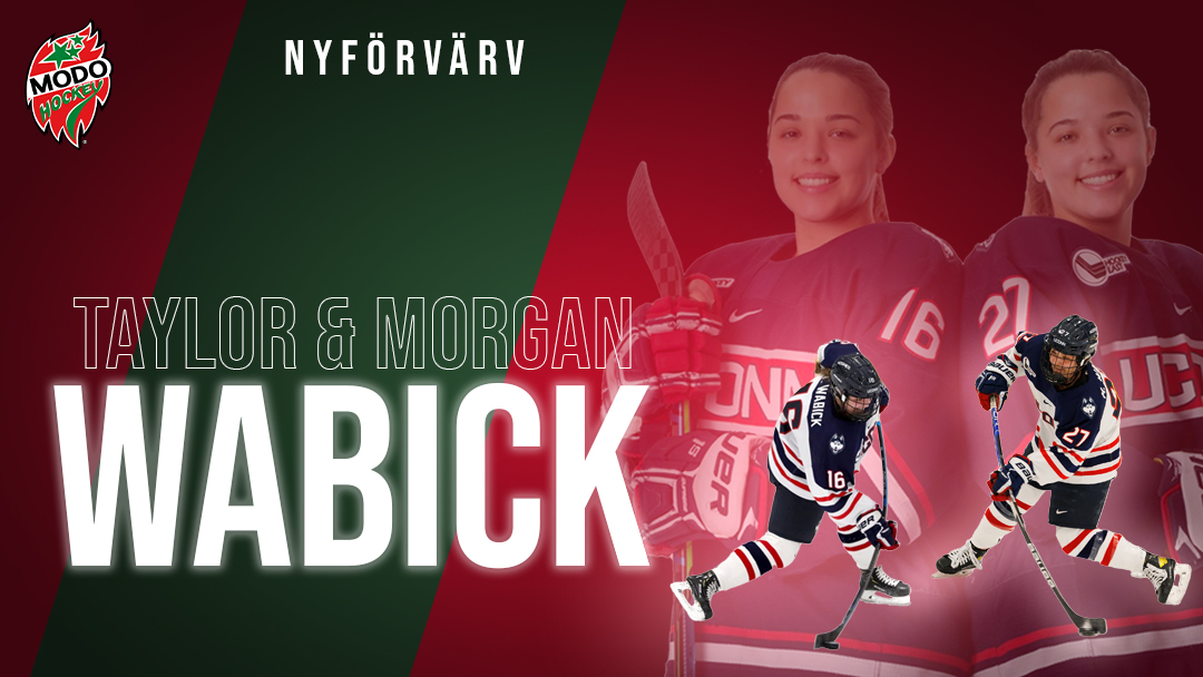 MoDo_Hockey's tweet photo. MoDo Hockey kan idag presentera inte bara ett, utan två nyförvärv från UConn i NCAA. ✌️

Backen Taylor Wabick och forwarden (tillika tvillingsystern) Morgan Wabick, 23, har signerat kontrakt som sträcker sig till 2024!

✍️👉 https://t.co/eWAWISSbt2

#modose https://t.co/vOOCcEb342