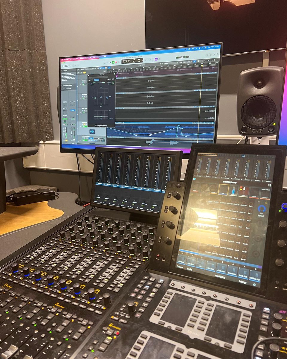 Working in Atmos is so much fun!Exploring the capabilities it allows gives me a whole new perspective on producing…. Plus I bloody love this studio 😍