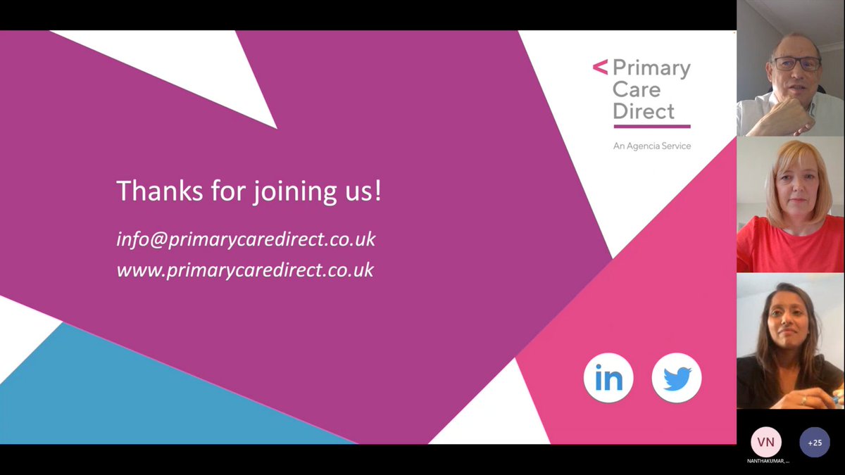 PrimaryCareD's tweet photo. Fantastic turn-out to our PCN Incorporations webinar yesterday. Thanks to all who joined! 🙌
Recording and slides will be sent out to all attendees via email next week 🎥
#PCNManager #LimitedCompany #Incorporation #PrimaryCareNetwork #PrimaryCare https://t.co/lEADSr60Ni