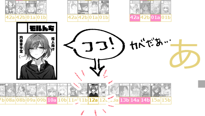 ◆サークル「モルんち」は、コミックマーケット100で「日曜日西地区 "あ " 12a」に配置されました!
コミケで初めての壁だあ…
円香たちのえっち本など出せるよう頑張りたいと思うます! 