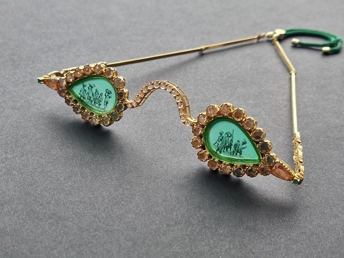 Pitt_Rivers's tweet photo. On display until tomorrow, have a look at artist @SabaQizilbash's installation in the Charms against the Evil Eye case and read more about the story behind this exquisite pair of spectacles at https://t.co/3aS59yl3W4 https://t.co/h71E6u8FMR