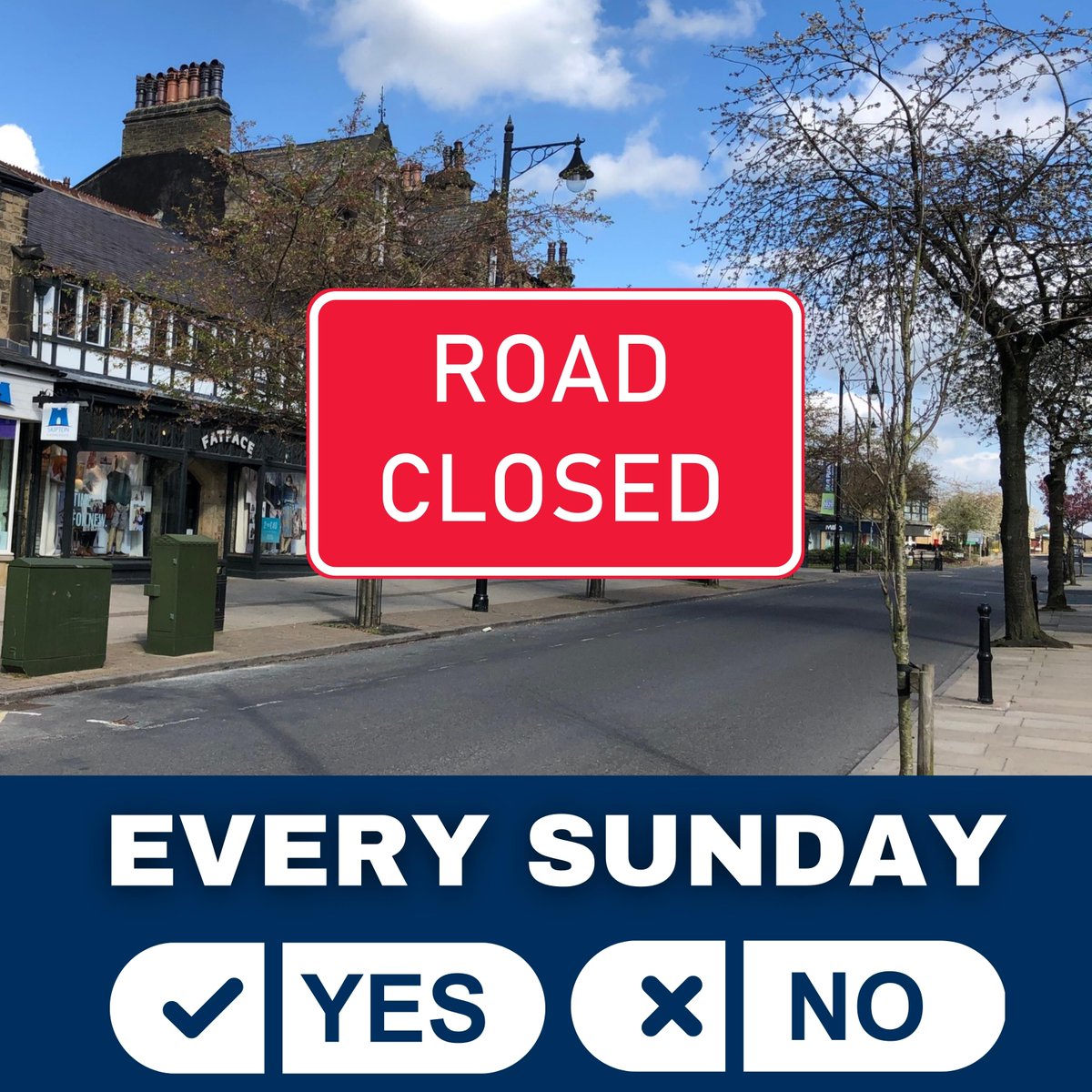 IlkleyBID's tweet photo. WHAT DO YOU THINK ABOUT CLOSING THE GROVE ROAD EVERY SUNDAY?  @ClimateIlkley are interested in exploring the possibility of more regular Sunday closures of the Grove. Please take 2 minutes to let us know your views here:  https://t.co/3QXfrpW8Fo  #ilkley https://t.co/k5g0ft92ja