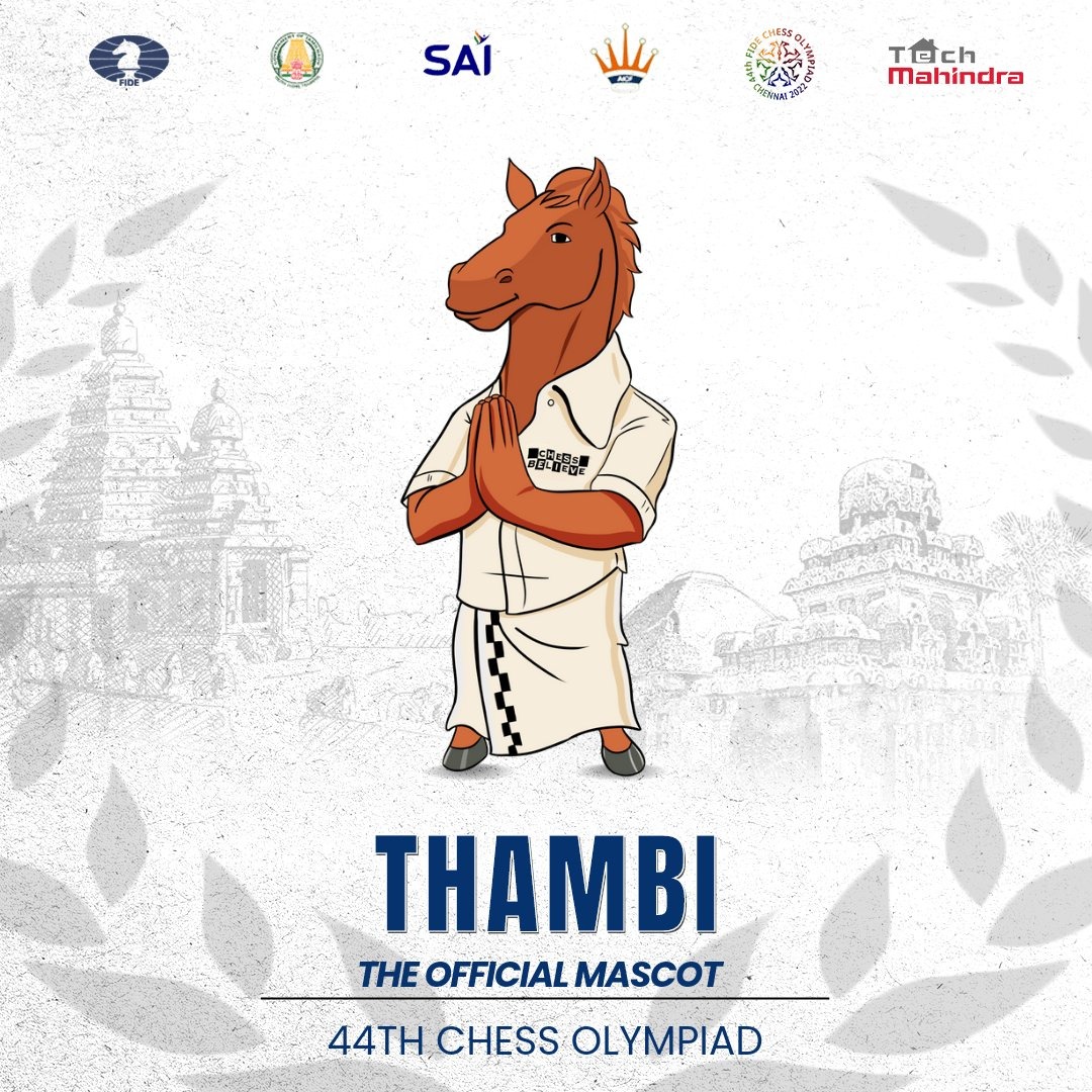 Thambi, the Chess Olympiad mascot, is here to paint Tamil Nadu