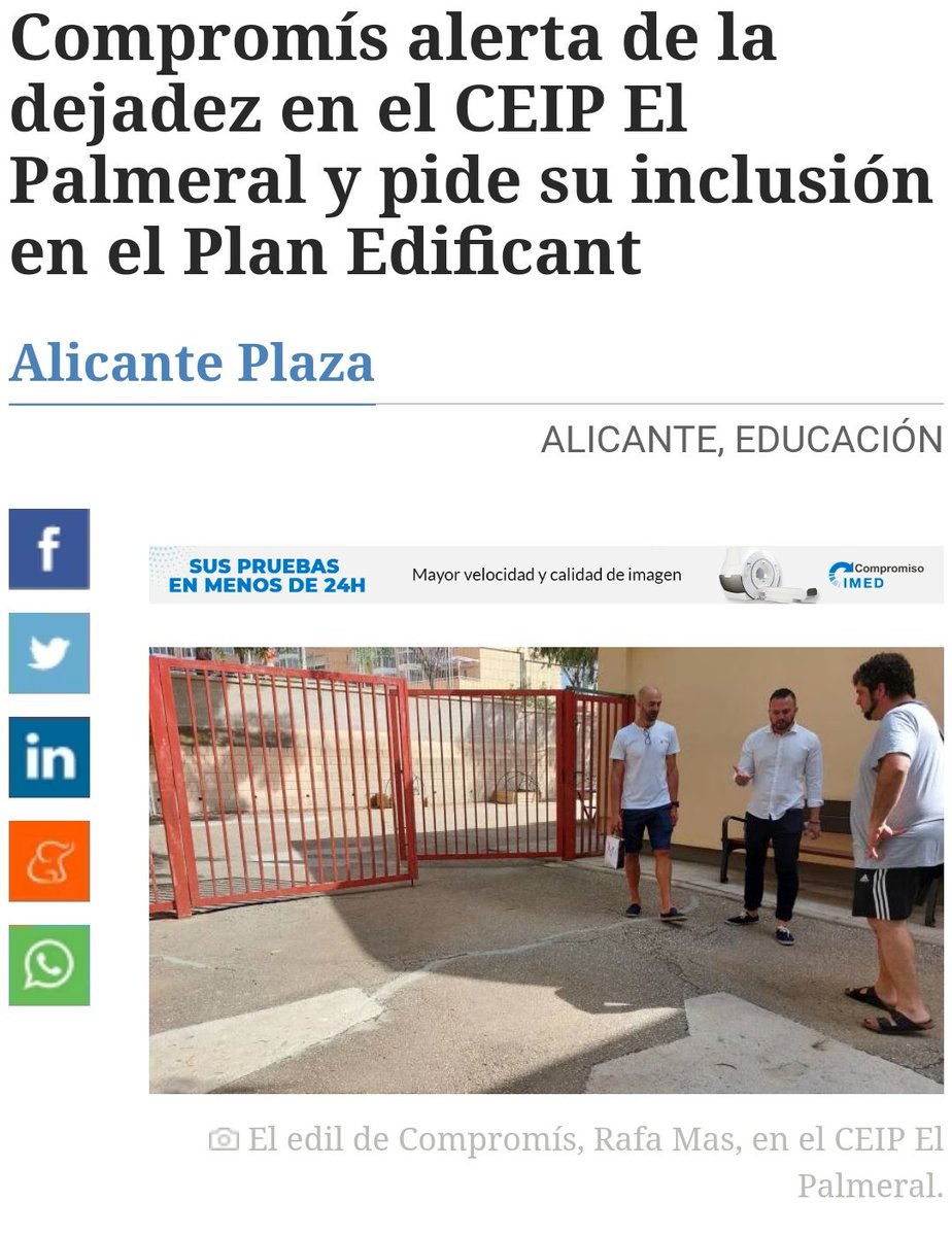 Barcala boicotea la educación pública alicantina para desviar alumnado a la privada:

⛔NO hace un mantenimiento de los coles.

⛔BLOQUEA la inclusión de centros en el #PlaEdificant para que la <a href="/GVAeducacio/">GVA Educació</a> los rehabilite

⛔Rechaza ayudas públicas para actividades extraescolares