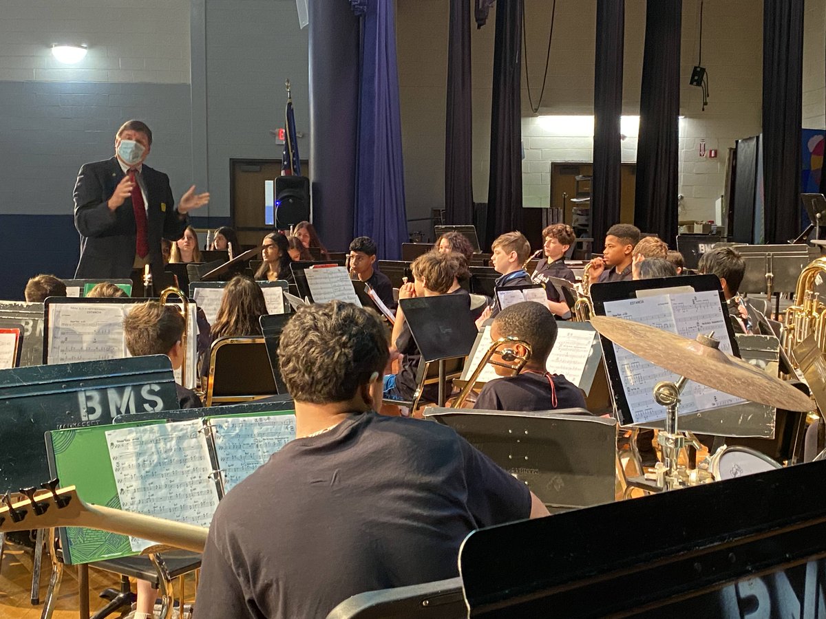 Congratulations to all of the BMS Festival Choir, Festival Band, and String Chamber Orchestra on their Festival day last Friday! They performed and had clinics with Dr. Jimenez, Mr. Gawle, and Dr. Martignetti. The students and clinicians were incredible!