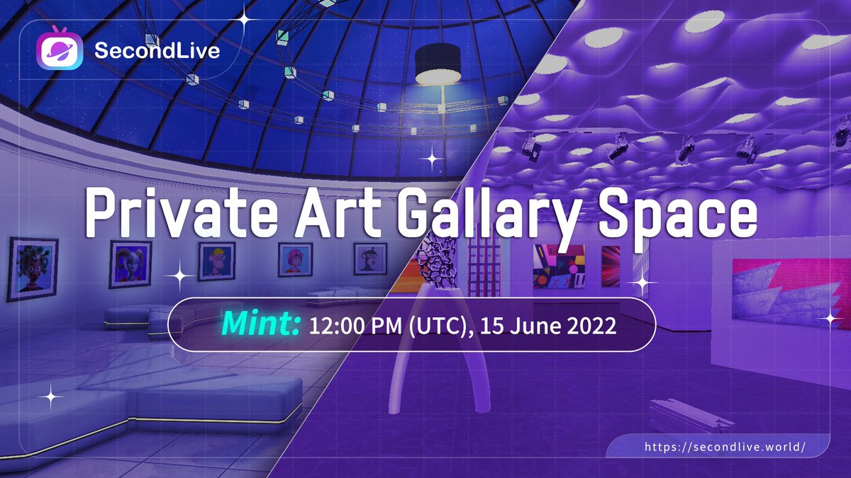 🎉#SecondLive is about to launch the virtual Private Art Gallery soon.

🚀Any users with any two of the following NFTs are eligible to mint a NFT Private Art Gallery.

👉docs.google.com/spreadsheets/d…

⏰Mint Time: 12:00 UTC, 15 June

#NFTCommunity <a href="/BSCNews/">BSCN</a> <a href="/bsc_daily/">BSCDaily</a> <a href="/BscProjectOrg/">BNB Project</a>